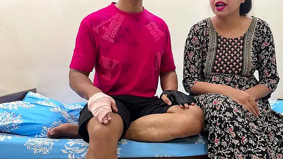 Step Mom Helping Her Injured Step Son to Wash and Seduced Him. Finally End up with Sucks His Cock, Before Getting Fucked Hard